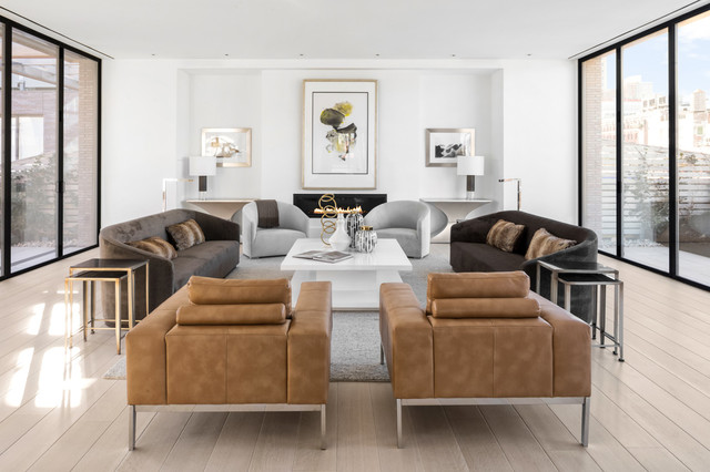 Greenwich St. Penthouse moderne-dagligstue