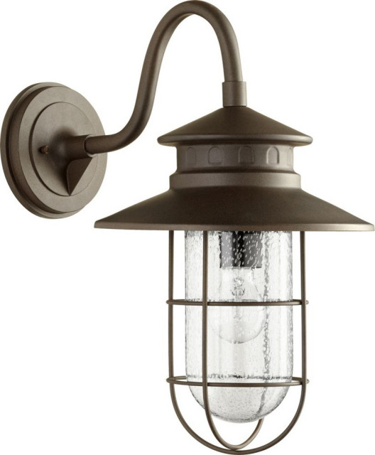 Quorum International Moriarty 1 Light Large Outdoor Wall Lantern, Oiled Bronze