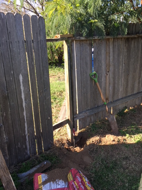 260' Wooden Fence Repaired/Reinforced