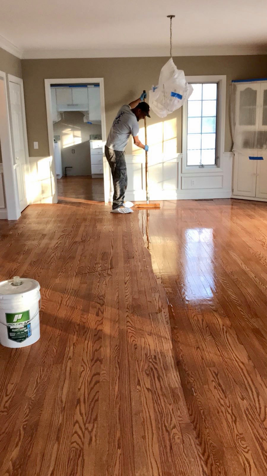 Hardwood Flooring installations w/ English Chestnut Stain Finish