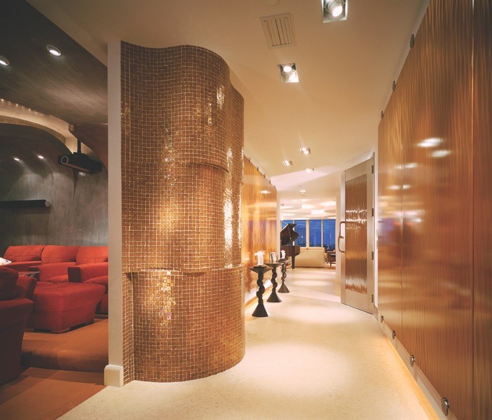Design ideas for a contemporary hallway in San Diego.