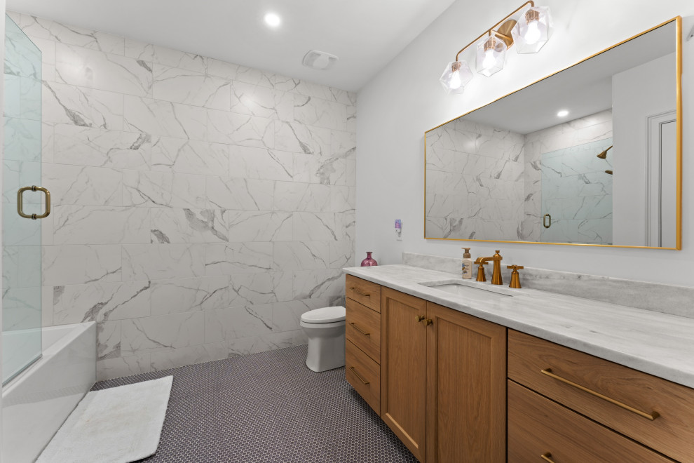 Inspiration for a transitional bathroom remodel in Charlotte