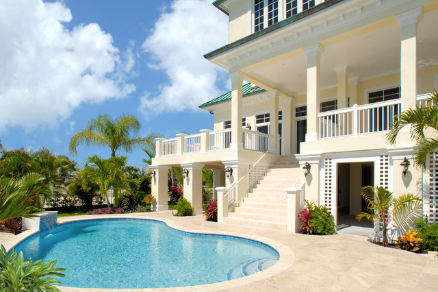 Key West Backyard tropicale-piscina