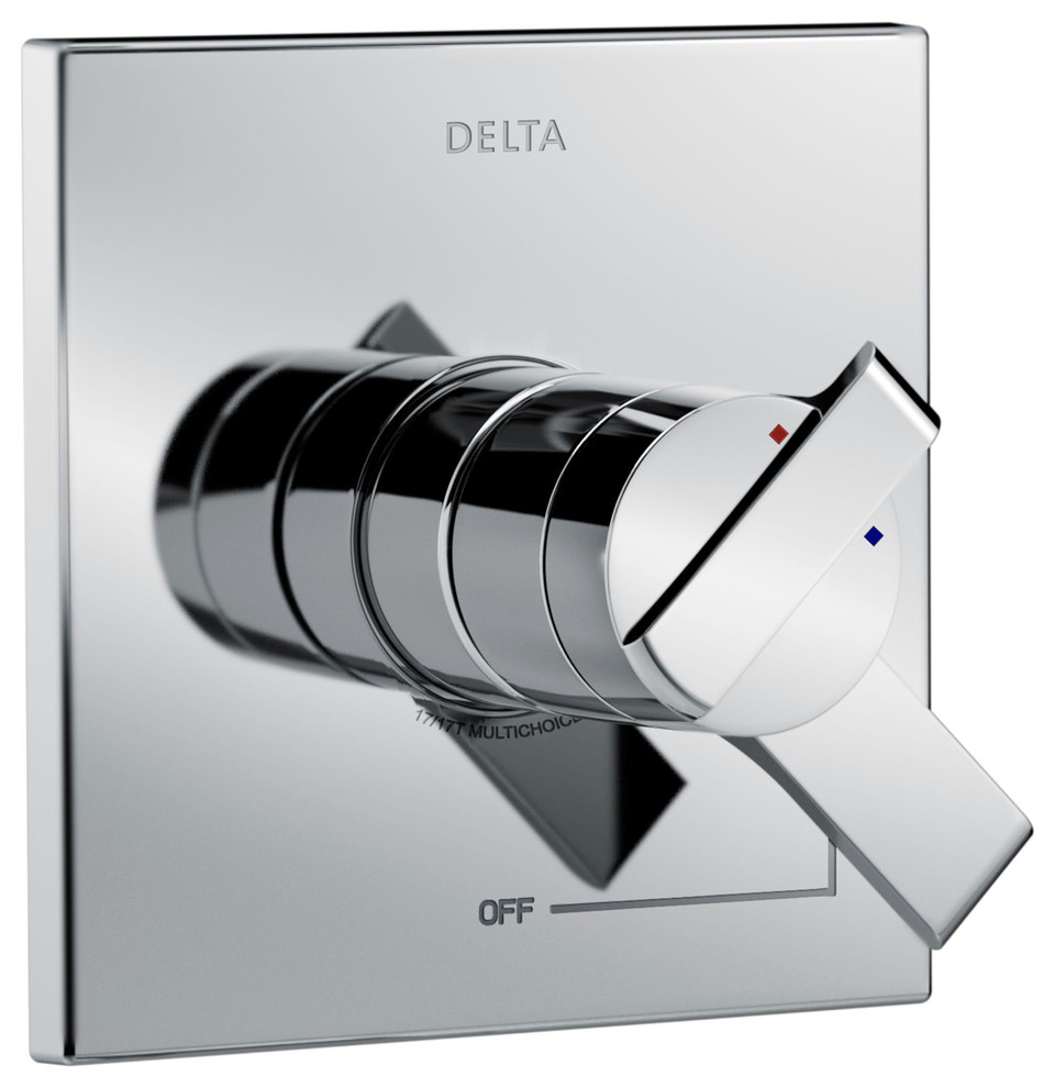 Delta Ara Chrome Dual Temp And Pressure Shower Faucet Control With