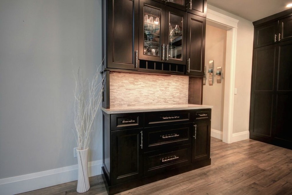 Transitional home design photo in Chicago