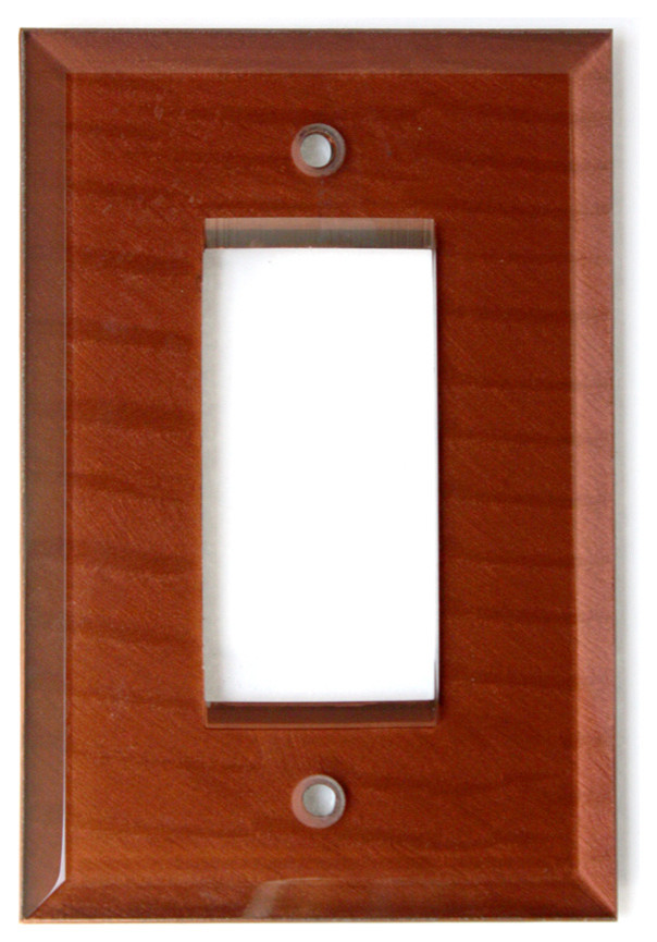 Glass Single Decora Switch Cover Contemporary Switch Plates And