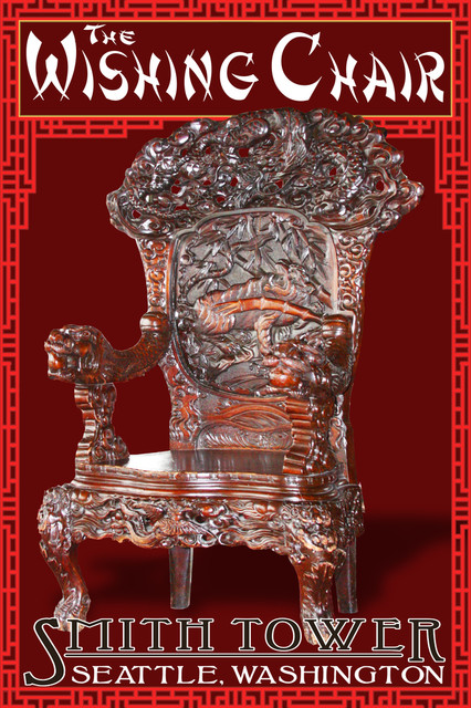 Smith Tower Seattle Washington Wishing Chair Red Print 9 X12