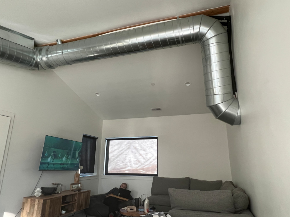 Exposed Ductwork Gone Way Wrong, Painting A Basement Ceiling Exposed Ductwork Etching