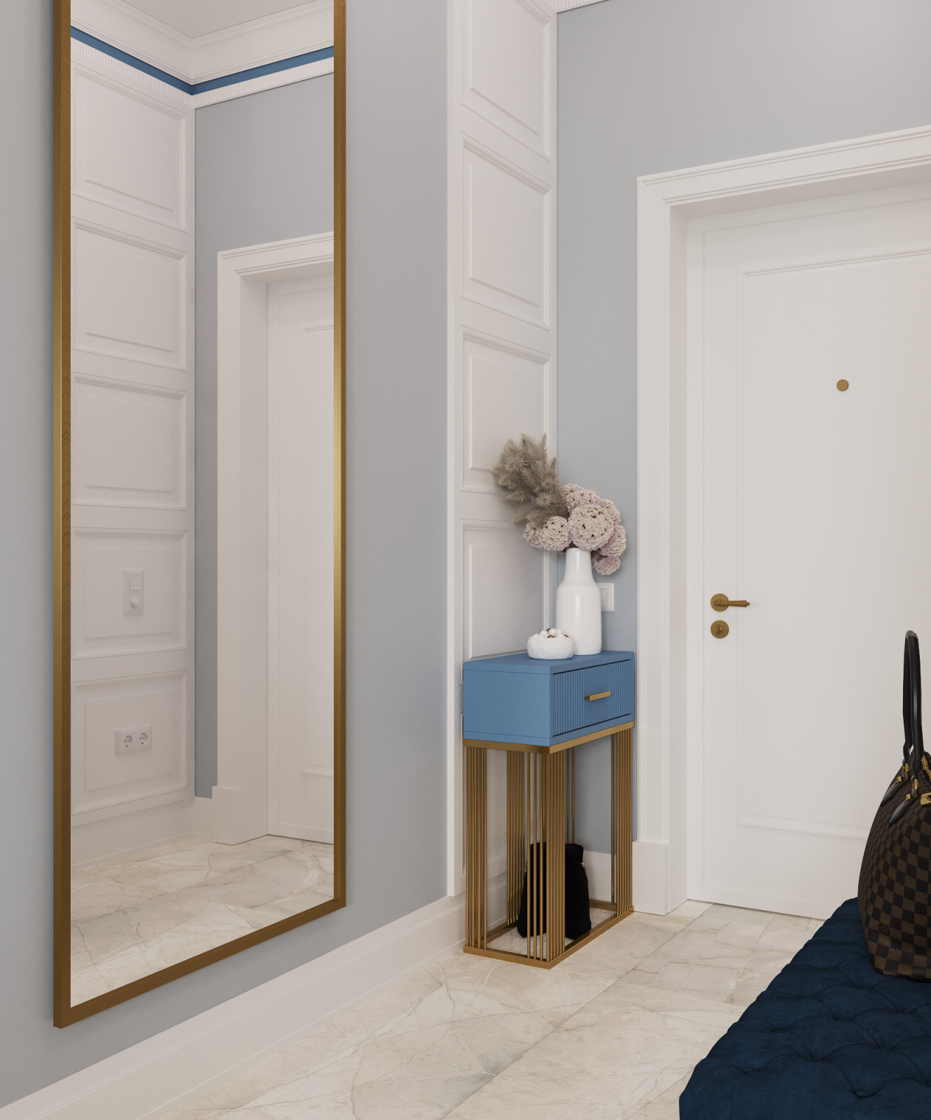 Интерьер квартиры в неоклассическом стиле - "Hermes" (59,1 кв.м.)