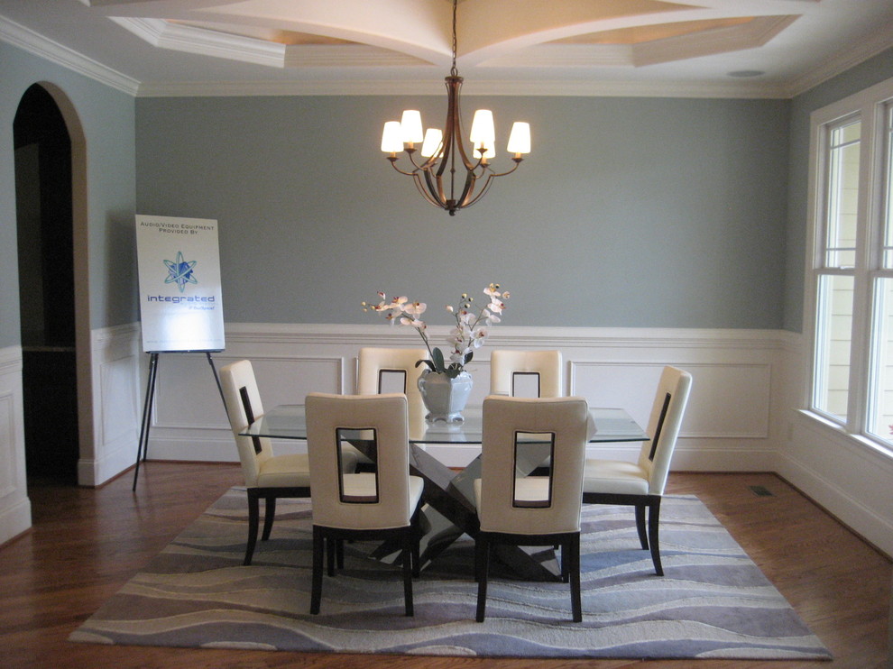 Design ideas for a mediterranean dining room in Raleigh.