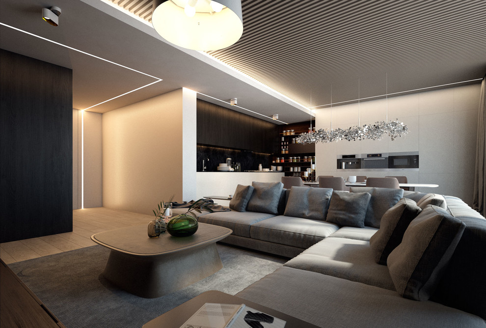 Интерьер кухни-гостиной