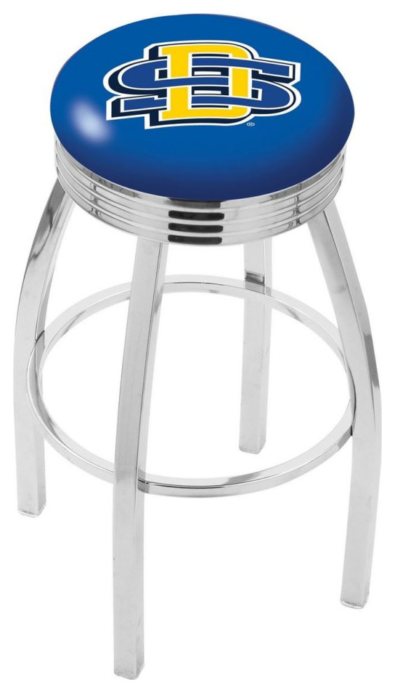 Holland L8C3C South Dakota State 25" Swivel Counter Stool Chrome