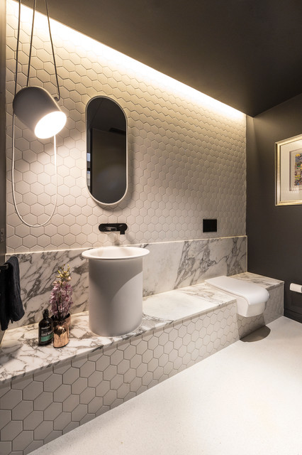 St Kilda trendy-lille-badevaerelse
