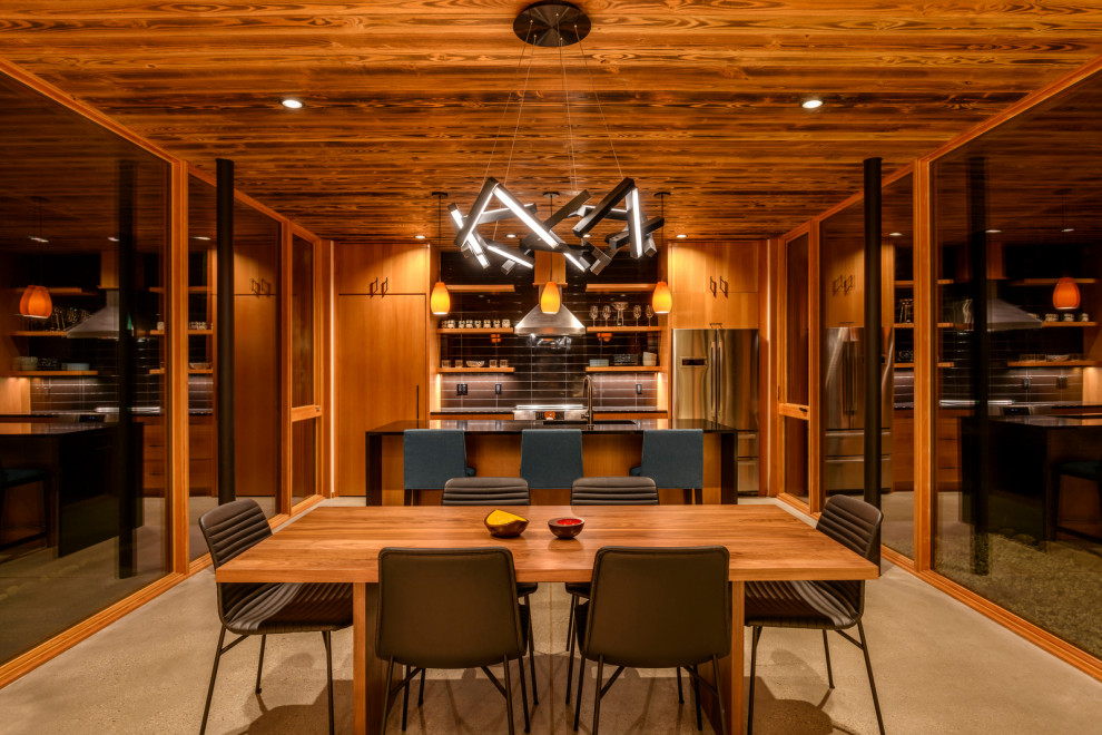 Inspiration for a modern home design remodel in Seattle
