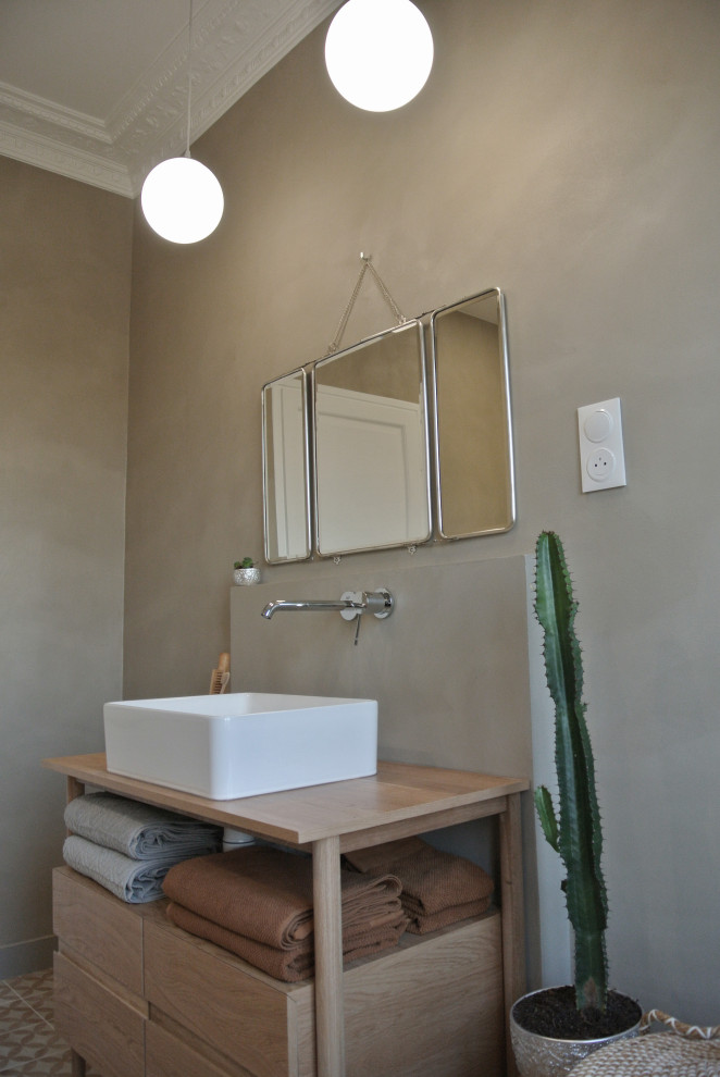 Источник вдохновения для домашнего уюта: ванная комната среднего размера в средиземноморском стиле