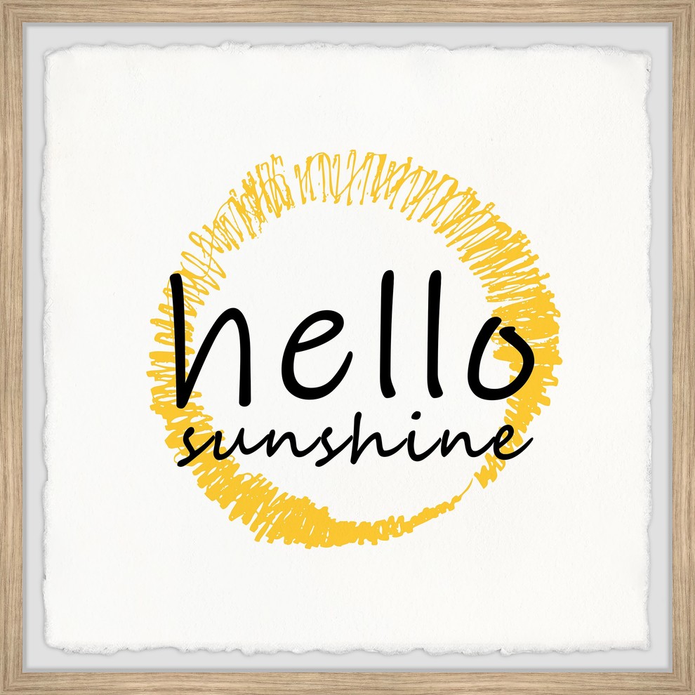 "Hello Sunshine IV" Framed Painting Print, 12"x12"