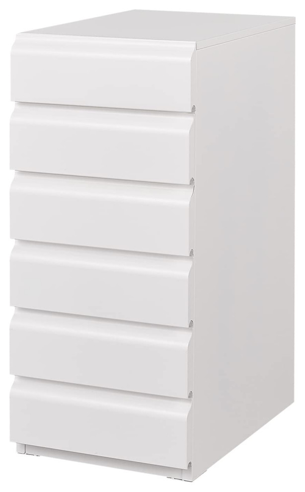 6 Metal Drawers, Vertical Metal Storage Drawers