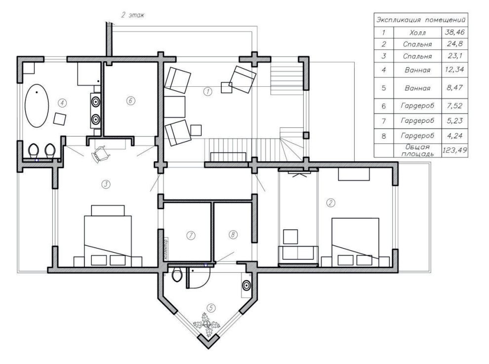 Загородный дом из бруса в элитном посёлке