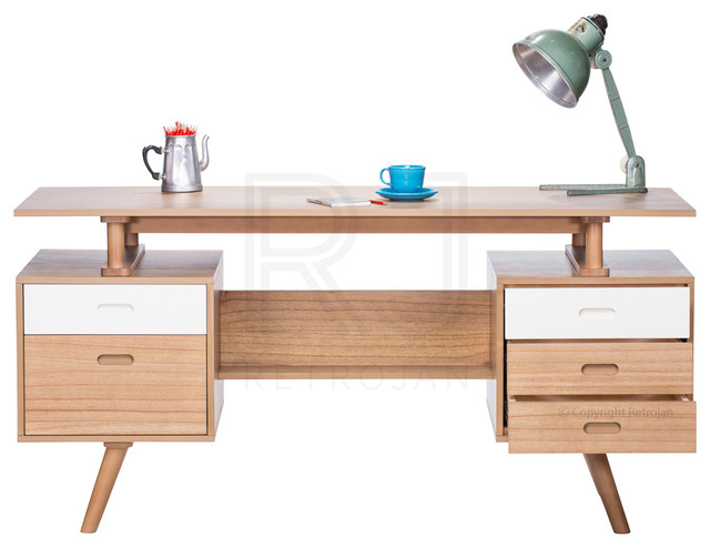 Scandinavian Style Desk josephine scandinavian style office desk - natural / white Scandinavian Style Desk josephine scandinavian style office desk - natural / white