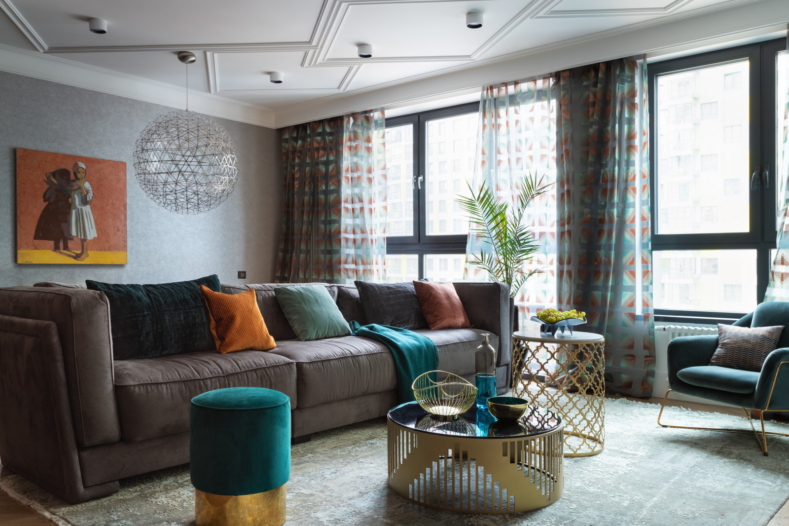 Реализация проекта трехкомнатной квартиры ЖК "Фили Град" (Three-room apartment)