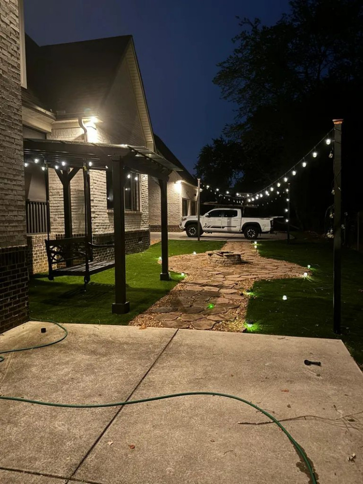 Modern Backyard Swing Pergola