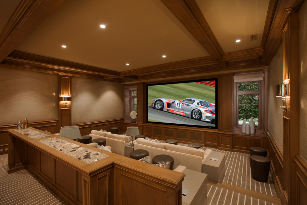 Design ideas for a home theatre in Los Angeles.