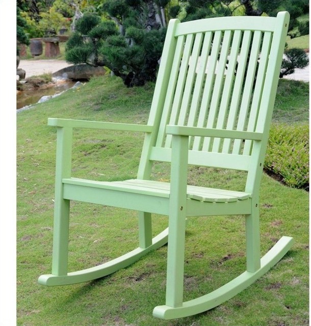 Acacia Large Rocking Chair, Mint Green