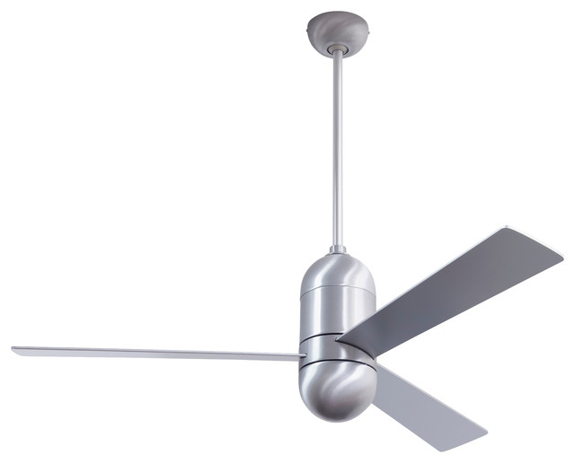 Cirrus Dc Fan Brushed Aluminum Finish, Stainless Steel Ceiling Fan No Light