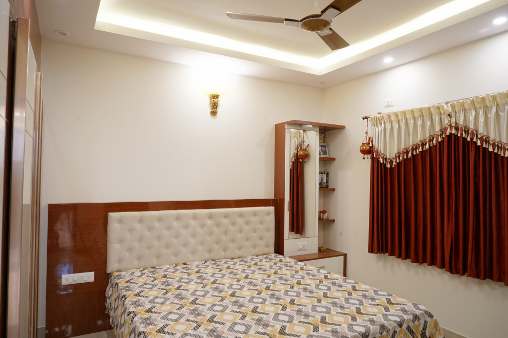 Modern bedroom in Bengaluru.