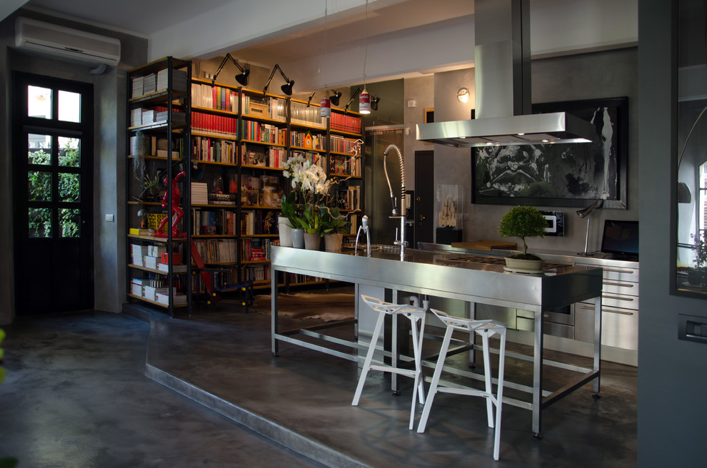 This is an example of an industrial kitchen in Turin.
