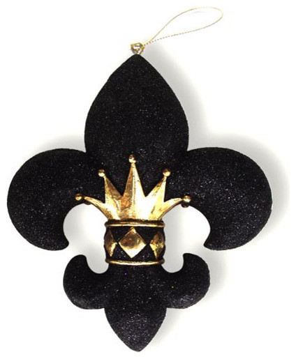 Crown Fleur De Lis Ornament Small Traditional Christmas