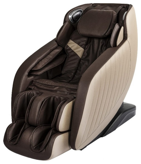 Koppla Brown Faux Leather Zero Gravity Recliner 3D Programmable Massage Chair