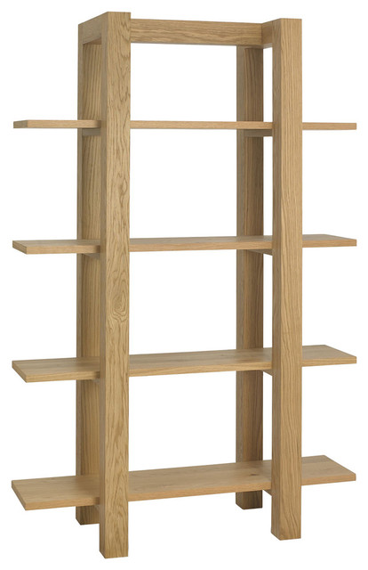 Panama Light Oak Open Shelving Unit