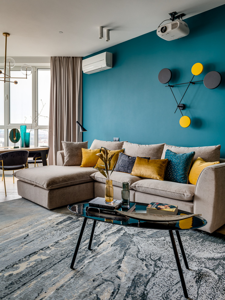 Современная и яркая квартира с панорамным видом на Москву