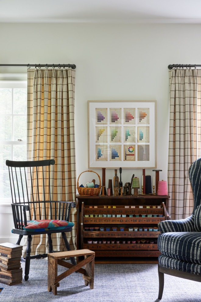 Living room - country living room idea in Philadelphia