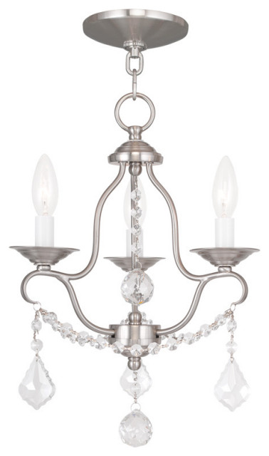 Chesterfield Mini Chandelier, Antique Brass - Traditional - Chandeliers ...