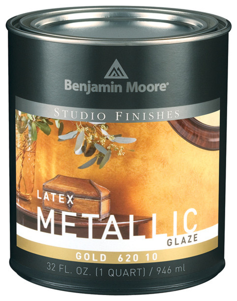 Benjamin Moore Studio Finishes Metallic Glaze (620), Gold, Quart