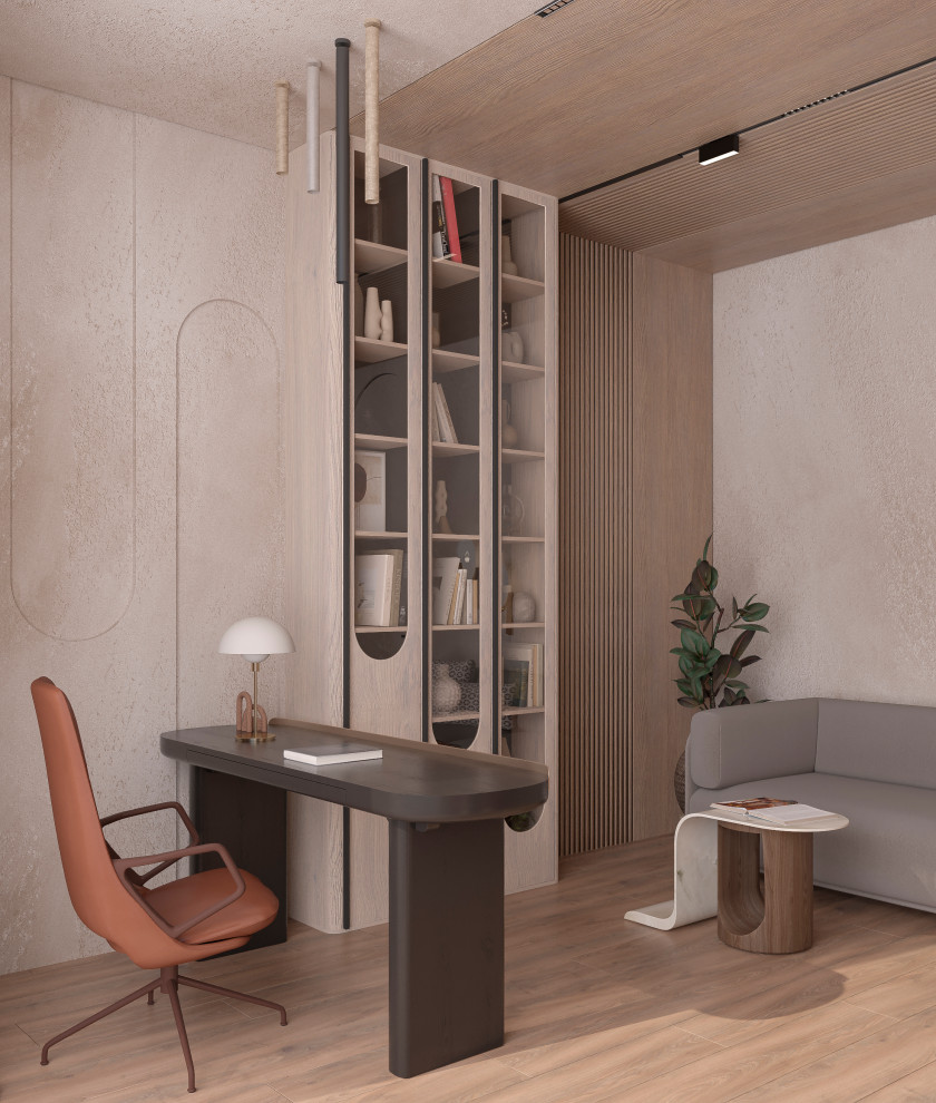 Домашний кабинет из проекта "Оранжевый Блюз" в ЖК Neva Towers, г. Москва