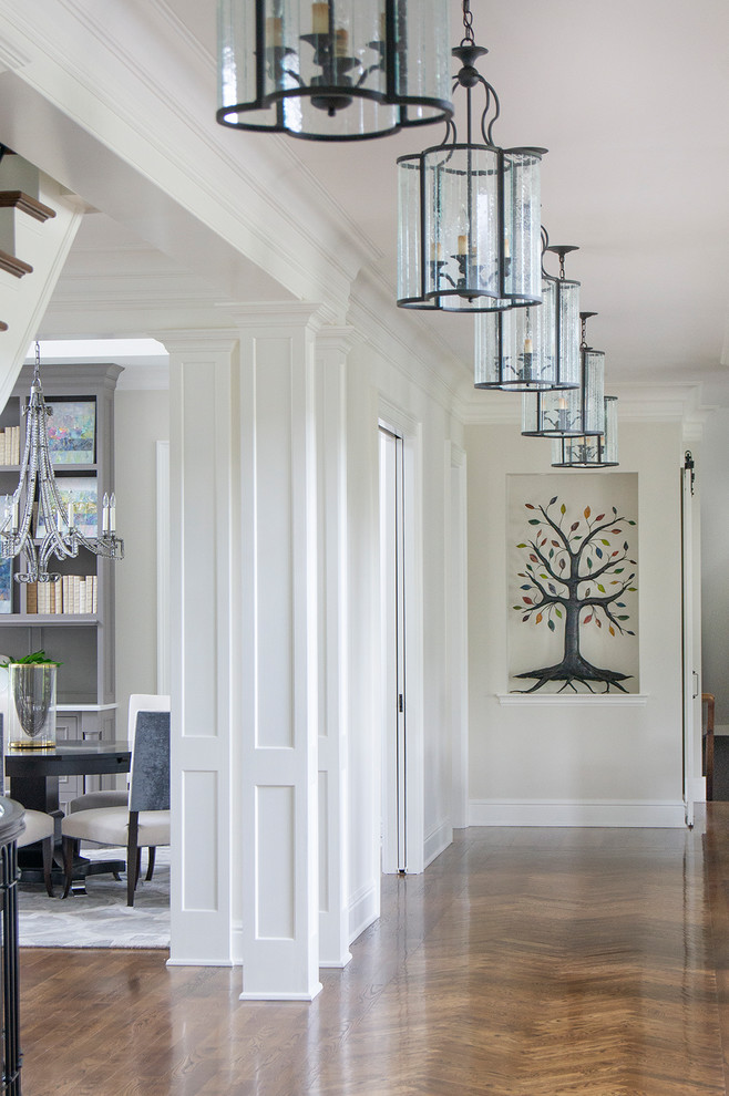 Example of a transitional home design design in Philadelphia