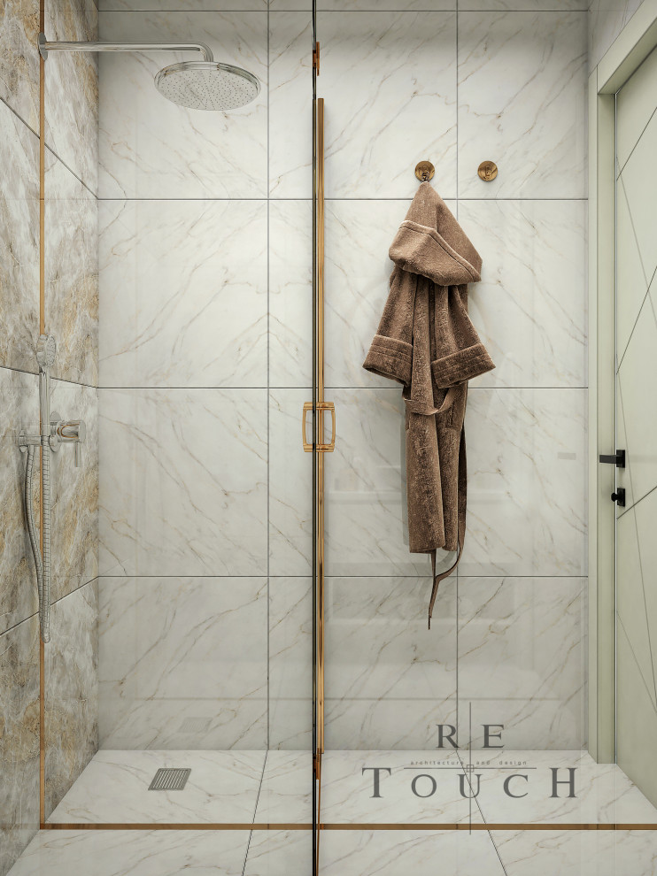 Bathroom Project, small: white and gold