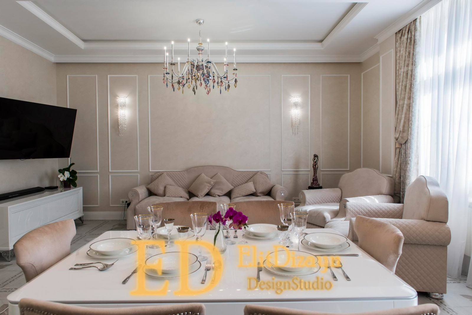 Квартира неоклассика - 3 (кухня)