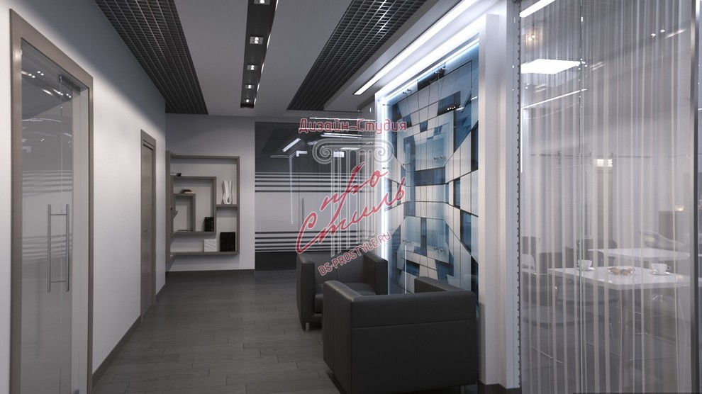 Дизайн-проект офисного здания. До и после. Визуализация.