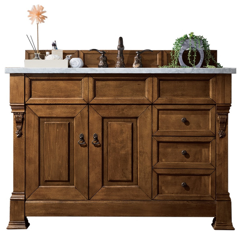 Brookfield 48" Country Oak Single Vanity w/ Drawers Traditional