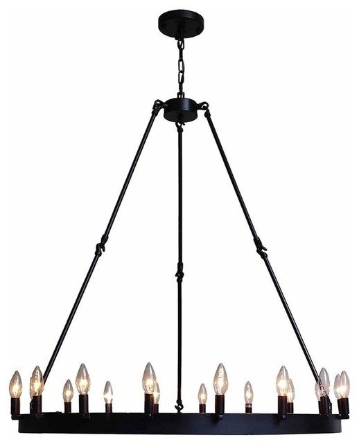 Vintage Barn Metal Castile Chandelier Industrial Loft Rustic Lighting 40"