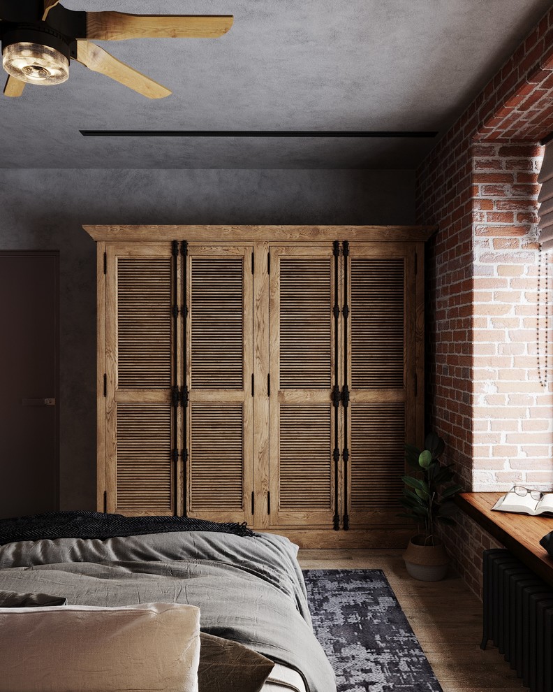 3D проект квартиры-студии 55 м.кв.