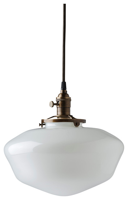 12 Schoolhouse Pendant Lighting White Milk Globe 12 Schoolhouse Pendant Lighting White Milk Globe