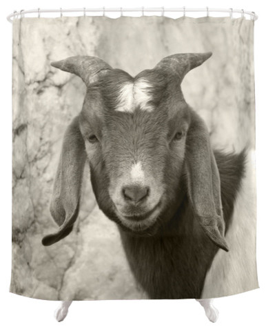 Smiling Goat Shower Curtain