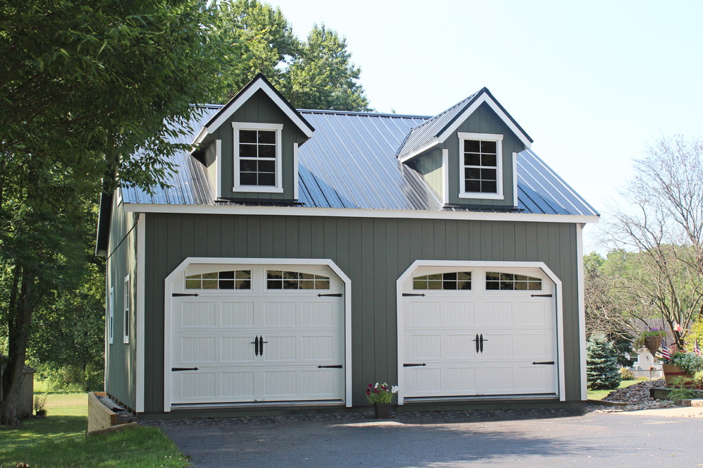 Inspiration for a large detached two-car garage in Other.