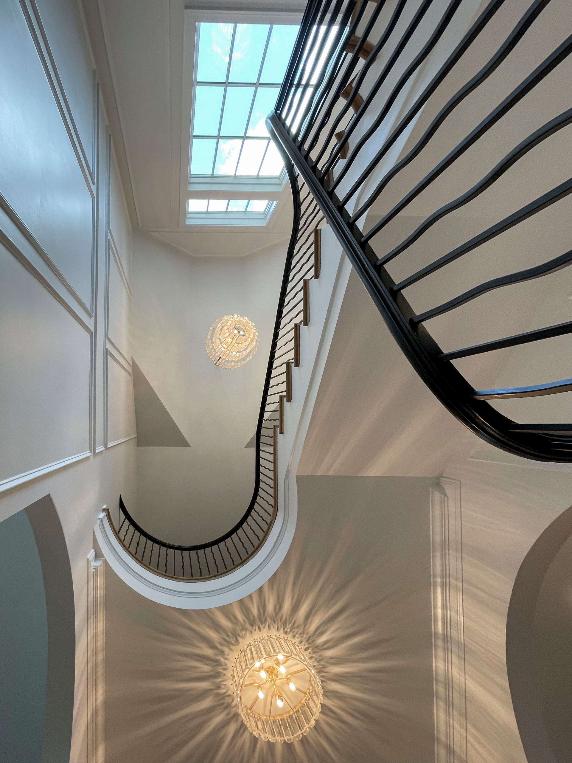 106_Modern Balustrade System Meets Traditional Winding Stairs, Aldie VA  20105