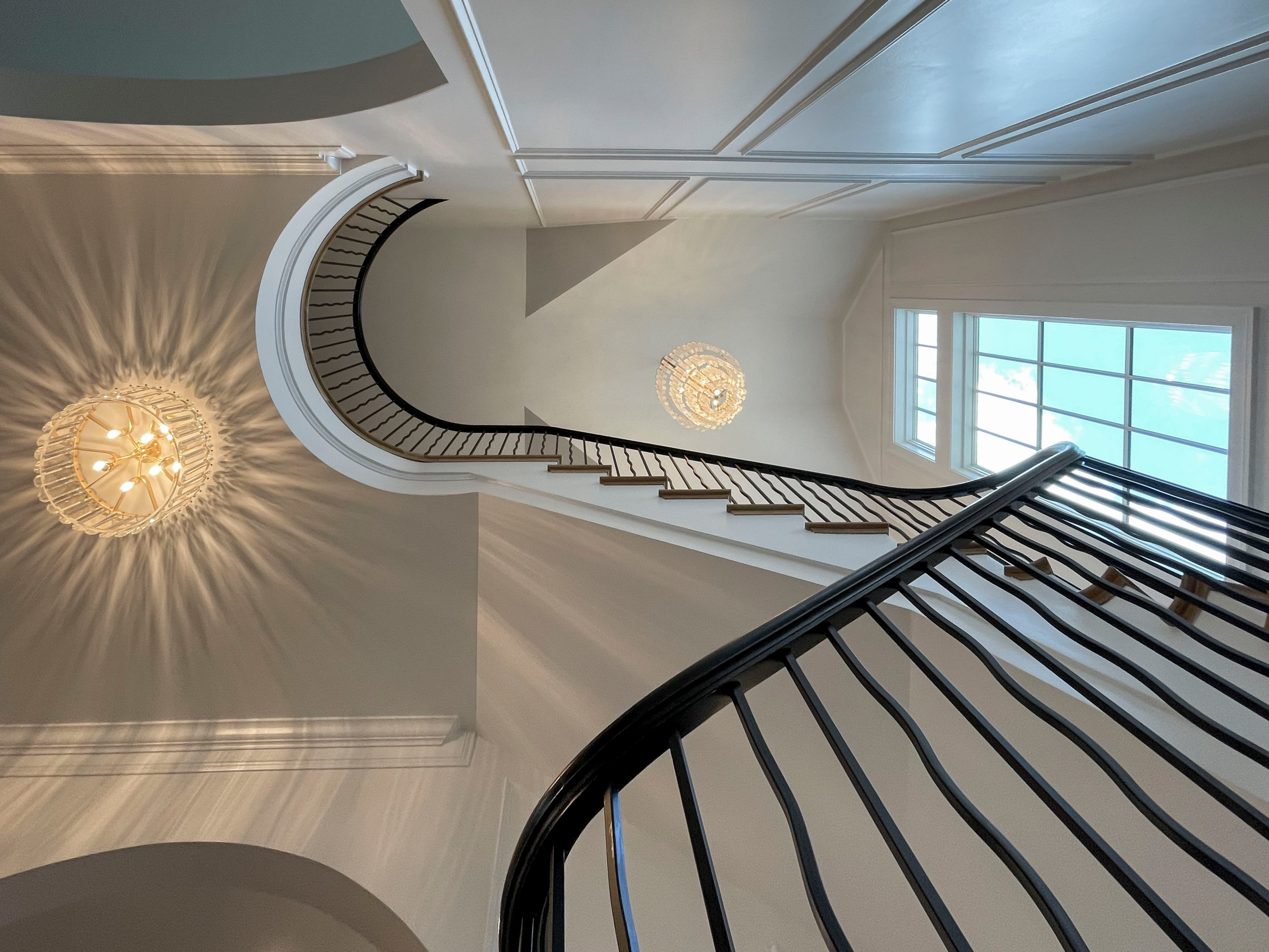 106_Modern Balustrade System Meets Traditional Winding Stairs, Aldie VA  20105